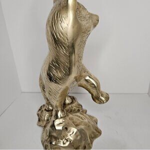 Brass Bear Sculpture